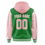 Custom Emerald Green Light Pink Jacket