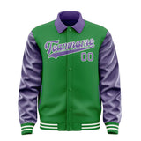 Custom Emerald Green Light Purple Jacket