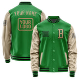 Custom Emerald Green Light Khaki Jacket JA242425241717252517