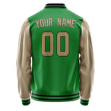 Custom Emerald Green Light Khaki Jacket JA2424252417B31725