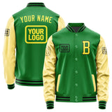 Custom Emerald Green Light Yellow Jacket