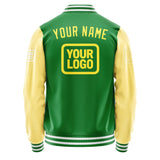 Custom Emerald Green Light Yellow Jacket JA242426241818262618