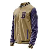 Custom Light Khaki Purple Jacket JA252507251717070717