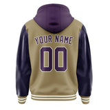 Custom Light Khaki Purple Jacket