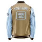 Custom Light Khaki Light Blue Jacket JA252508251717080817