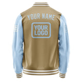 Custom Light Khaki Light Blue Jacket JA252508251818080818