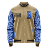 Custom Light Khaki Sky Blue Jacket JA252509251717090917