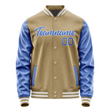 Custom Light Khaki Sky Blue Jacket JA2525092518B21809