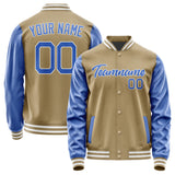 Custom Light Khaki Sky Blue Jacket