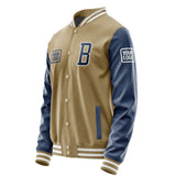 Custom Light Khaki Blue Jacket JA252510251818101018