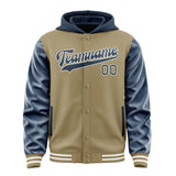 Custom Light Khaki Blue Jacket