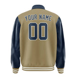 Custom Light Khaki Blue Jacket