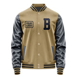 Custom Light Khaki Navy Jacket JA252511251717111117