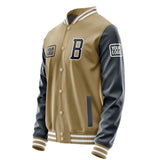 Custom Light Khaki Navy Jacket JA252511251818111118