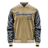 Custom Light Khaki Navy Jacket JA2525112518B21811