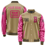 Custom Light Khaki Pink Jacket JA252513251717131317