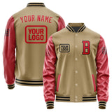 Custom Light Khaki Red Jacket JA252514251717141417