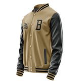 Custom Light Khaki Black Jacket JA252517251717171717