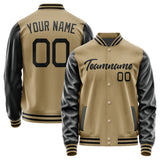 Custom Light Khaki Black Jacket