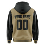 Custom Light Khaki Black Jacket