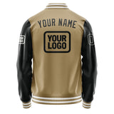 Custom Light Khaki Black Jacket JA252517251818171718