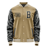 Custom Light Khaki Black Jacket JA252517251818171718