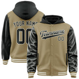 Custom Light Khaki Black Jacket