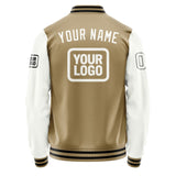 Custom Light Khaki White Jacket JA252518251717181817