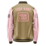 Custom Light Khaki Light Pink Jacket JA252521251717212117