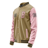 Custom Light Khaki Light Pink Jacket JA252521251717212117