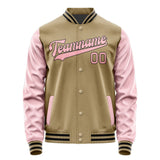 Custom Light Khaki Light Pink Jacket JA2525212517B31721