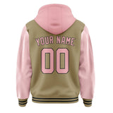 Custom Light Khaki Light Pink Jacket