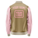 Custom Light Khaki Light Pink Jacket JA252521251818212118