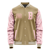 Custom Light Khaki Light Pink Jacket JA252521251818212118