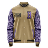 Custom Light Khaki Light Purple Jacket JA252523251717232317