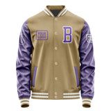 Custom Light Khaki Light Purple Jacket JA252523251818232318