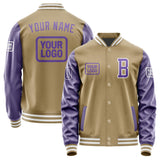 Custom Light Khaki Light Purple Jacket JA252523251818232318