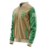 Custom Light Khaki Emerald Green Jacket JA252524251818242418