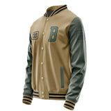 Custom Light Khaki Blue Green Jacket JA252527251717272717