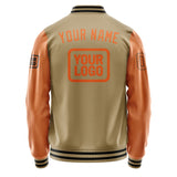 Custom Light Khaki Orange Jacket JA252528251717282817