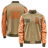 Custom Light Khaki Orange Jacket JA252528251717282817