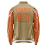 Custom Light Khaki Orange Jacket JA252528251818282818