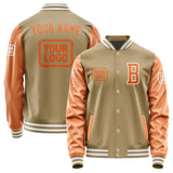 Custom Light Khaki Orange Jacket JA252528251818282818