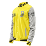 Custom Light Yellow Gray Jacket JA262604261717040417