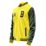 Custom Light Yellow Dark Green Jacket JA262606261717060617