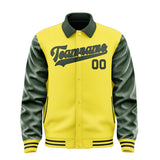 Custom Light Yellow Dark Green Jacket