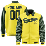 Custom Light Yellow Dark Green Jacket