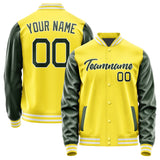 Custom Light Yellow Dark Green Jacket