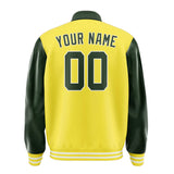 Custom Light Yellow Dark Green Jacket