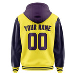 Custom Light Yellow Purple Jacket